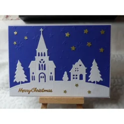 Weihnachstkarte mit Winterdorf