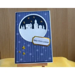 Weihnachstkarte mit Winterdorf