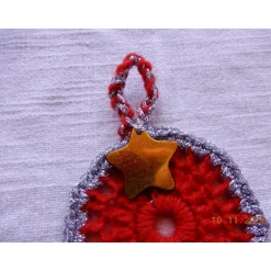 Weihnachten - Handgehäkelte Geschenk-Anhänger - Set,3 Stück,