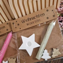 Weihnachten in der Tüte | kleines Geschenk mit Kerze | Wichtelgeschenk