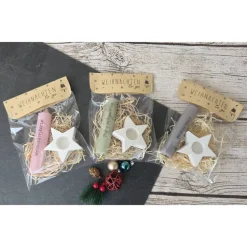Weihnachten in der Tüte ~ Weihnachten to go ~ Geschenktütchen Kerze mit Halter ~ Mitbringsel