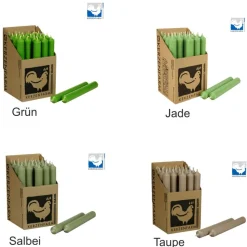 Weihnachten Kerze mit Spruch hübsch verpackt im Holzkästchen / Stabkerze 18 cm