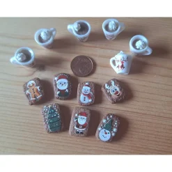Weihnachten Wichtelzauber – Mini Wichteltür Set Tässchen & Lebkuchen handgemacht