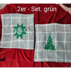 Weihnachten Woll-Kissenhüllen bestickt, 40x40