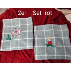 Weihnachten Woll-Kissenhüllen bestickt, 40x40