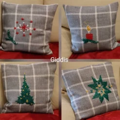 Weihnachten Woll-Kissenhüllen bestickt, 40x40