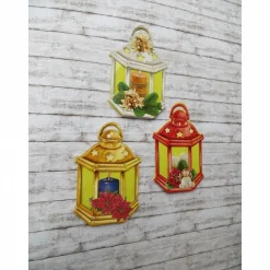 Weihnachtkarten Laternen mit Kerzen  im Set
