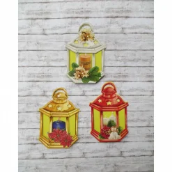 Weihnachtkarten Laternen mit Kerzen  im Set