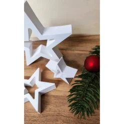 Weihnachtliche Deko aus Reliefgießmasse / Sterne im 3er Set / kleines Geschenk