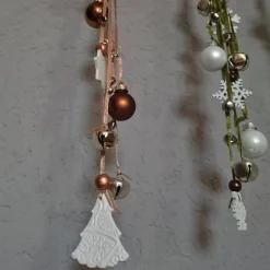 weihnachtliche Dekohänger Wandschmuck Türkranz Fensterdeko 42 - 46 cm lang rot grün braun blau weiß silber