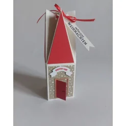 Weihnachtliche Geschenkbox – Handgemachte Turmverpackung für Geldgeschenke & Kleinigkeiten