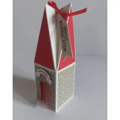 Weihnachtliche Geschenkbox – Handgemachte Turmverpackung für Geldgeschenke & Kleinigkeiten