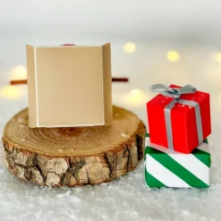 Weihnachtliche Geschenkschachtel – Geldgeschenk Verpackung, kleine Faltschachtel für Adventskalender & LED-Teelicht