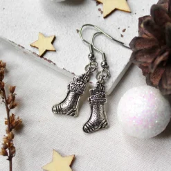 Weihnachtliche Ohrringe Nikolausstiefel • Ohrhänger | Ohrschmuck | Weihnachten