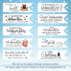 Weihnachtliche Teegeschenke, personalisierte Gastgeschenke, Früchtetee im Reagenzglas