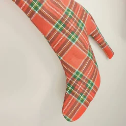 Weihnachtlicher High Heel oder Nikolaussocke mit gesticktem Namen