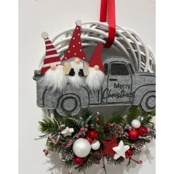 Weihnachtlicher Türkranz Weihnachtskranz Weihnachtsdeko Weihnachtsauto