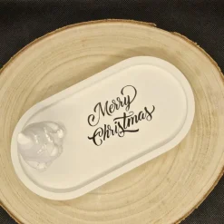 Weihnachtliches Tablett 'Merry Christmas' - Festliches Dekotablett