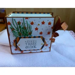 Weihnachtliches-Teebeutelbüchlein,Mitbringsel,Geschenk,Weihnachtsstern