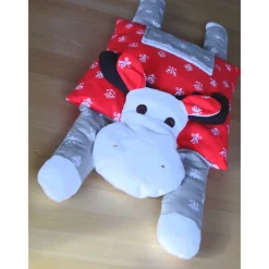 Weihnachtlliches Elchkissen Großer Rudi -2- wunderschön zum Knuddeln und Dekorieren