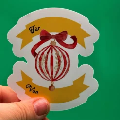 Weihnachts Geschenketikett Vinyl | beschriftbarer Weihnachtskugel Sticker | Geschenklabel Weihnachten