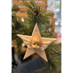 Weihnachtsanhänger - Weihnachtsdeko - Stern mit Engel -