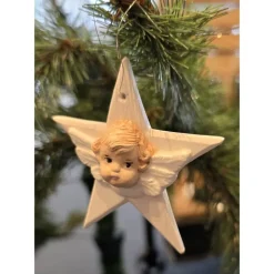 Weihnachtsanhänger - Weihnachtsdeko - Stern mit Engel -