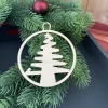 Weihnachtsbaum – Geschenkanhänger & Christbaumanhänger aus Holz, lasergeschnitten, festliche Dekoration