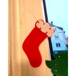 Weihnachtsbaum aus Filz mit funkelnden Steine doppelseidig verziert