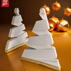 Weihnachtsbaum Deko aus Beton und Holz, handgefertigt, für Tisch, Kommode und Fensterbank, 27 x 21,5 x 2,8 cm