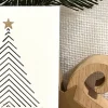 Weihnachtsbaum mit Fineliner auf Weihnachtskarte - GOLD - wundervolle WEIHNACHTEN - GOLD - danielb.art