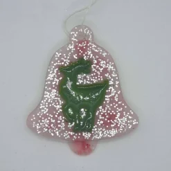 Weihnachtsbaumanhänger Glockenoptik mit Rentier.