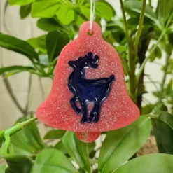 Weihnachtsbaumanhänger Glockenoptik mit Rentier