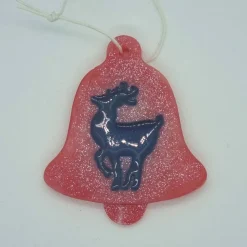 Weihnachtsbaumanhänger Glockenoptik mit Rentier