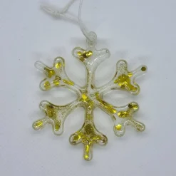 Weihnachtsbaumanhänger in Eiskristall Optik