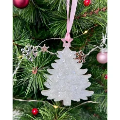 Weihnachtsbaumdeko Resin – Rentier, Fee, Tanne, Märchenhaus, Pferd – Epoxidharz Anhänger Weihnachten Geschenk Rosa