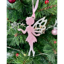 Weihnachtsbaumdeko Resin – Rentier, Fee, Tanne, Märchenhaus, Pferd – Epoxidharz Anhänger Weihnachten Geschenk Rosa