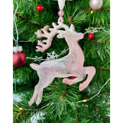Weihnachtsbaumdeko Resin – Rentier, Fee, Tanne, Märchenhaus, Pferd – Epoxidharz Anhänger Weihnachten Geschenk Rosa