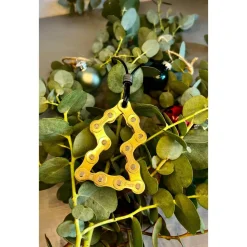 Weihnachtsbaumschmuck aus recycelten Fahrradketten – Weihnachtsbaum Nachhaltige Deko für Radfahrer & Upcycling-Fans