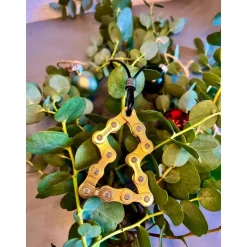 Weihnachtsbaumschmuck aus recycelten Fahrradketten – Weihnachtsbaum Nachhaltige Deko für Radfahrer & Upcycling-Fans