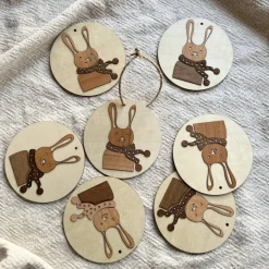 Weihnachtsbaumschmuck aus Echtholz - Hase