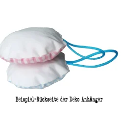 Weihnachtsbaumschmuck, Nadelkissen, Blume, handgenäht und handbedruckt