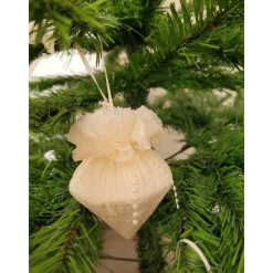 Weihnachtsbaumschmuck Tannenbaumschmuck Christmas Schmuck Handgemacht Handmade Weihnachtsgeschenk boho Rustikale beige