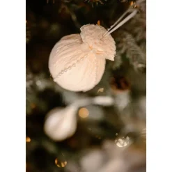 Weihnachtsbaumschmuck Tannenbaumschmuck Christmas Schmuck Handgemacht Handmade Weihnachtsgeschenk boho Rustikale beige