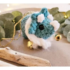 Weihnachtsbaumschmuck Triceratops Häkeltier Christbaumschmuck Hängeornament