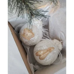 Weihnachtsbaumschmuck Weihnachtsdekor Weihnachtsgeschenk Tannenbaumschmuck Christbaumkugel weiß Gold Krone Spitzenschuhe