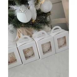 Weihnachtsbaumschmuck Weihnachtsdekor Weihnachtsgeschenk Tannenbaumschmuck Christbaumkugel weiß Aschenputtel Kutsche