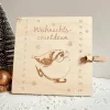 Weihnachtscountdown mit Mini-Wäscheklammer, Adventskalender, Weihnachtsdekoration aus Holz