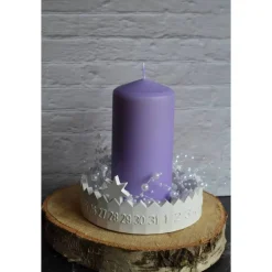 Weihnachtscountdown Schale Kerzenhalter – Adventskalender aus Gips zum Dekorieren