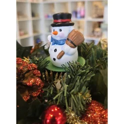 Weihnachtsdeko aus Keramik - Schneemann 3 - Winterdekoration -